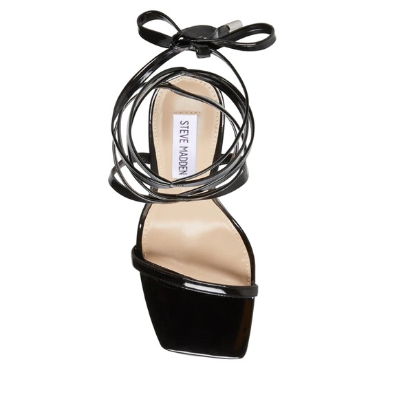 Steve Madden black strappy lace up heels - Picture 6 of 8